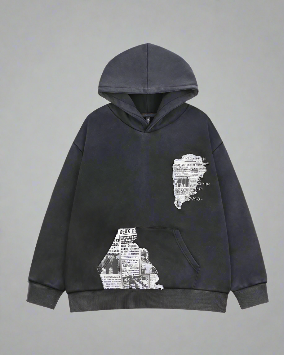 “Edgy Skull Graphic Hoodie”