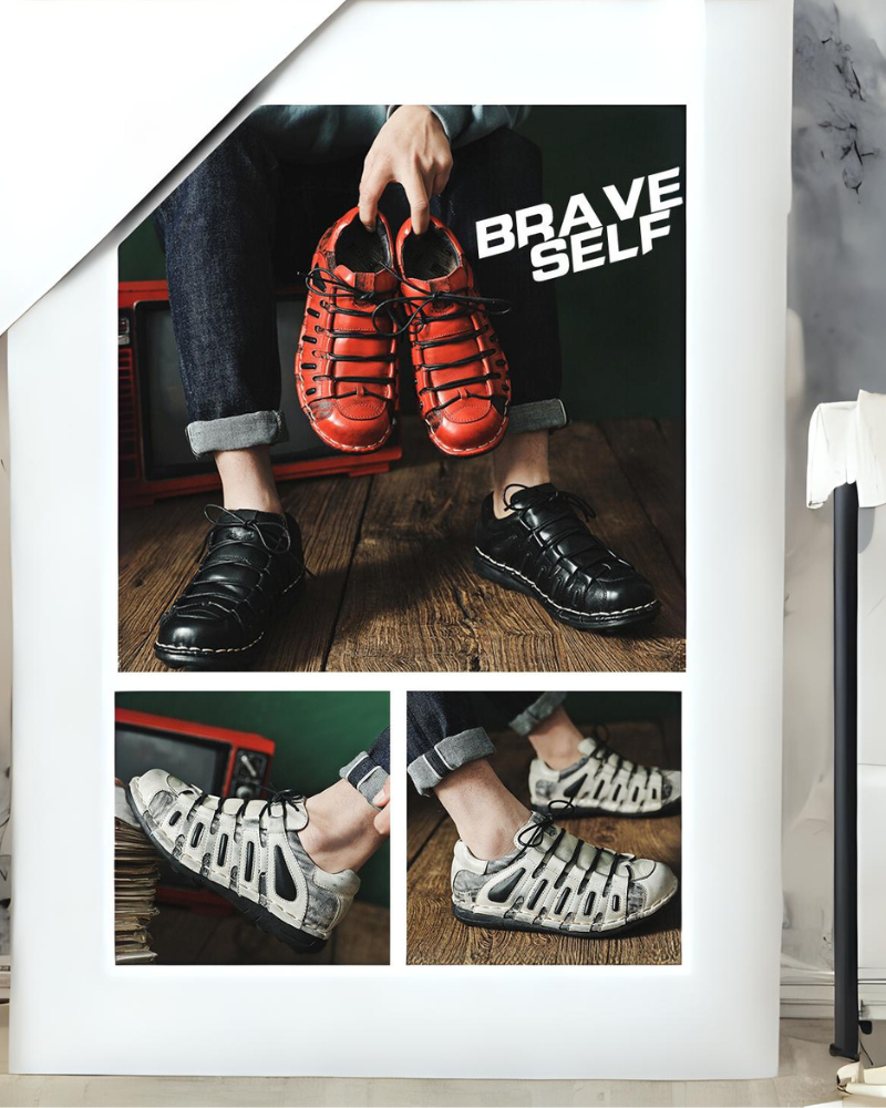 Bold Leather Biker Boots