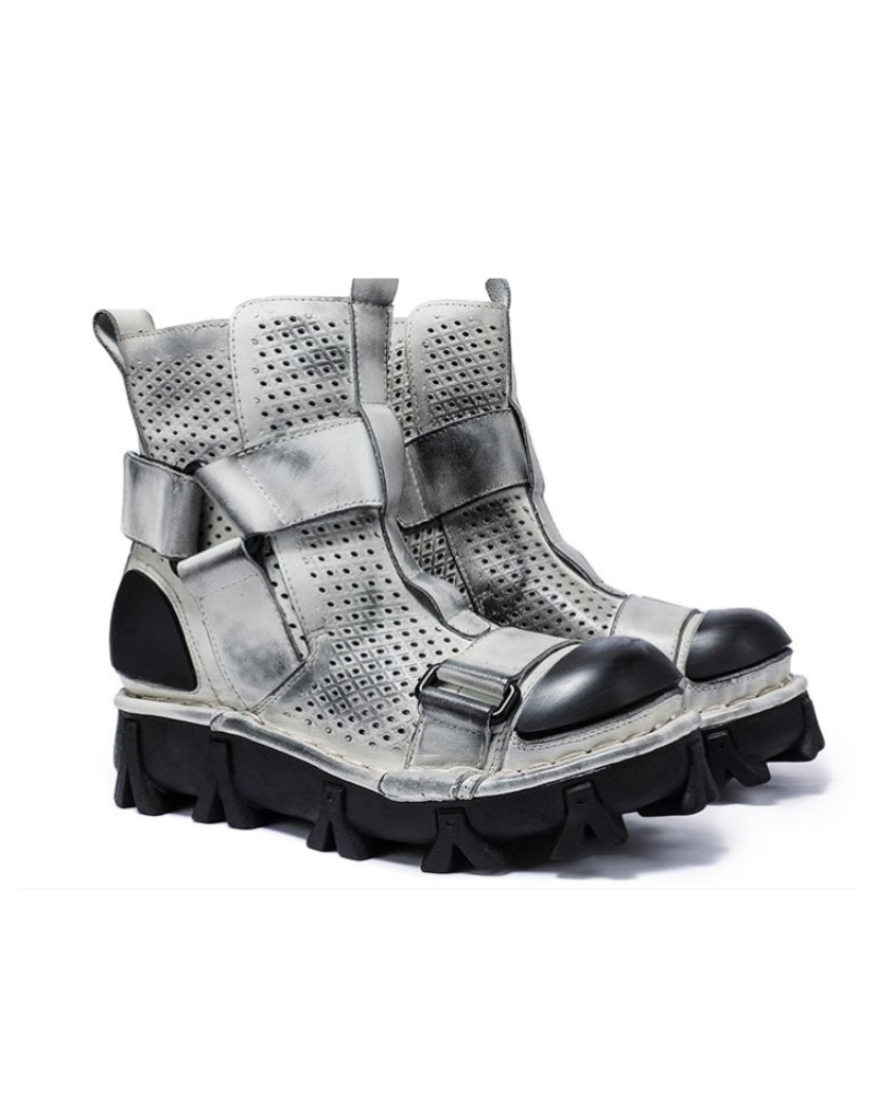 Edgy Unisex Retro Platform Boots