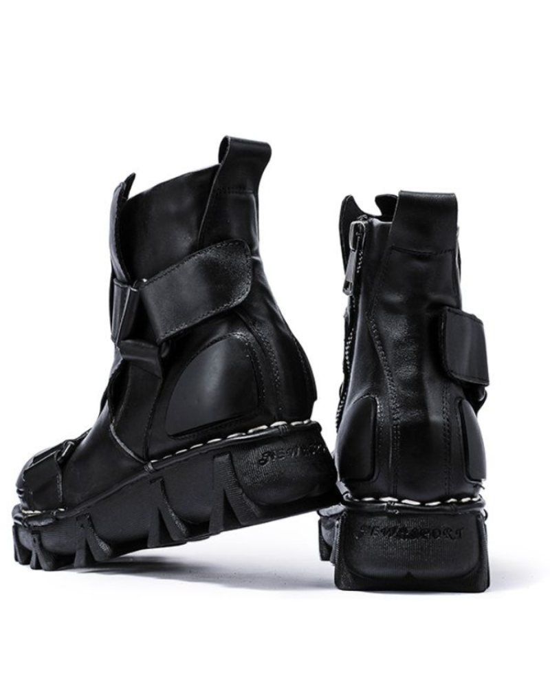 Edgy Unisex Retro Platform Boots