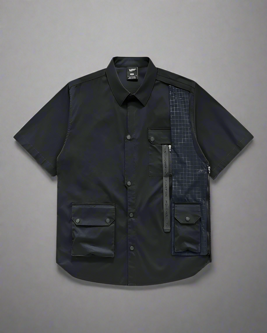 Dynamic Patchwork Techwear Top