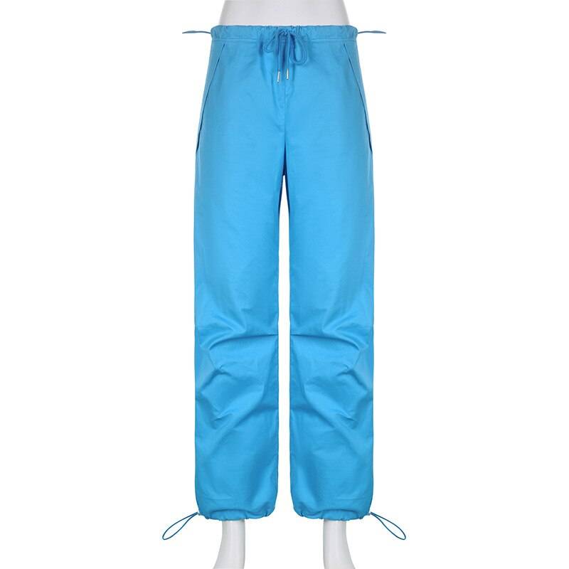 Blue track pants