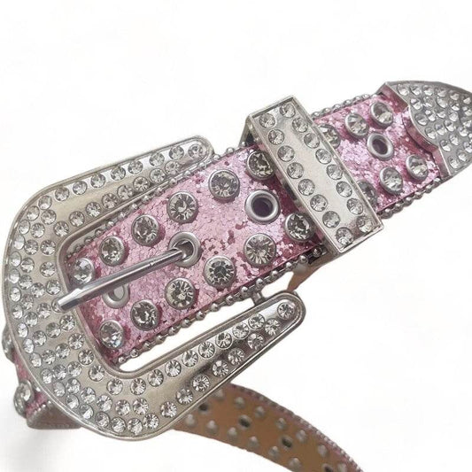 Sparkling Pink Rhinestone Belt
