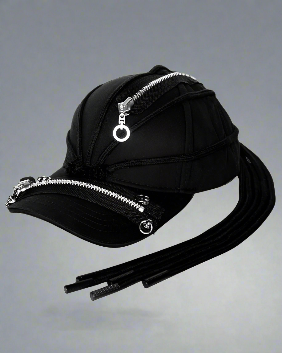 Bold Black Braided Cap
