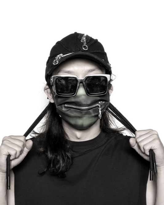 Bold Black Braided Cap