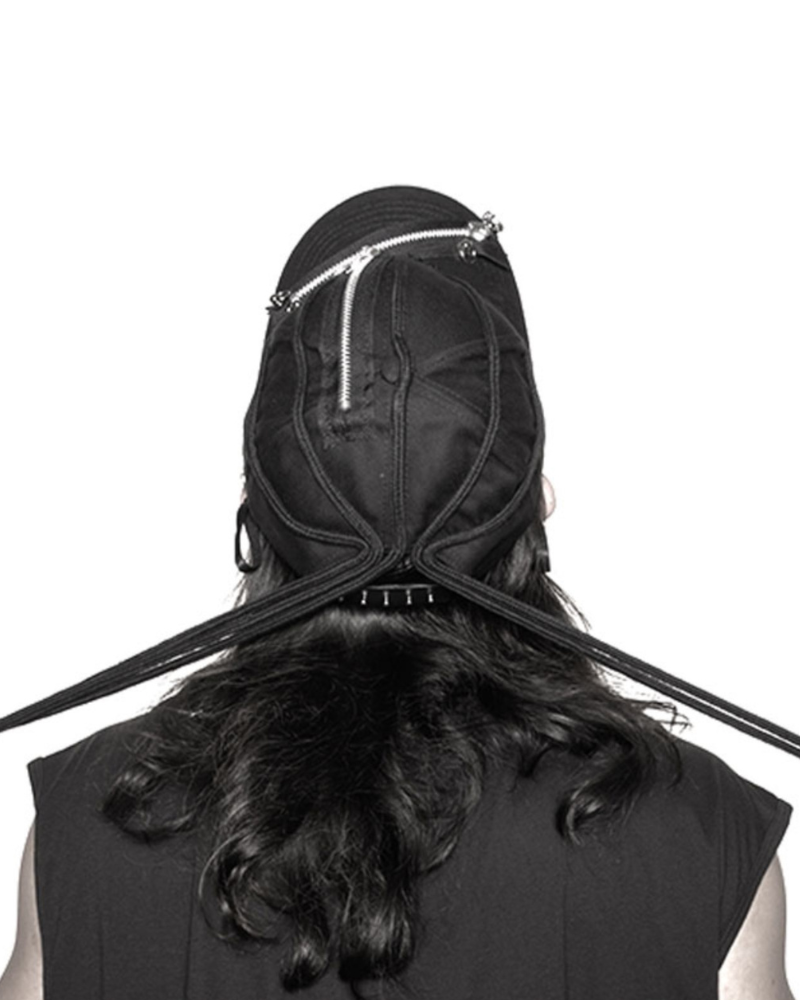 Bold Black Braided Cap
