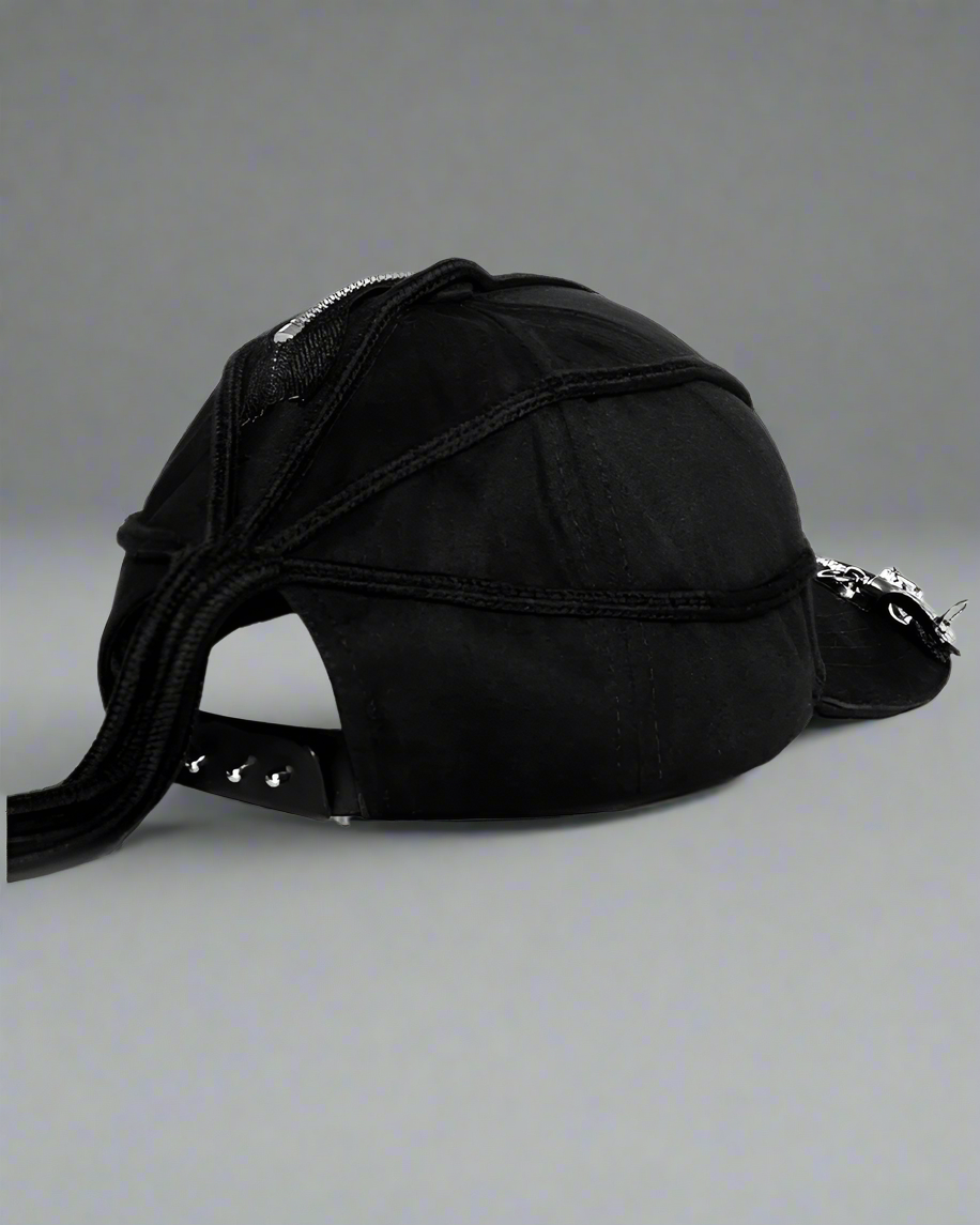 Bold Black Braided Cap