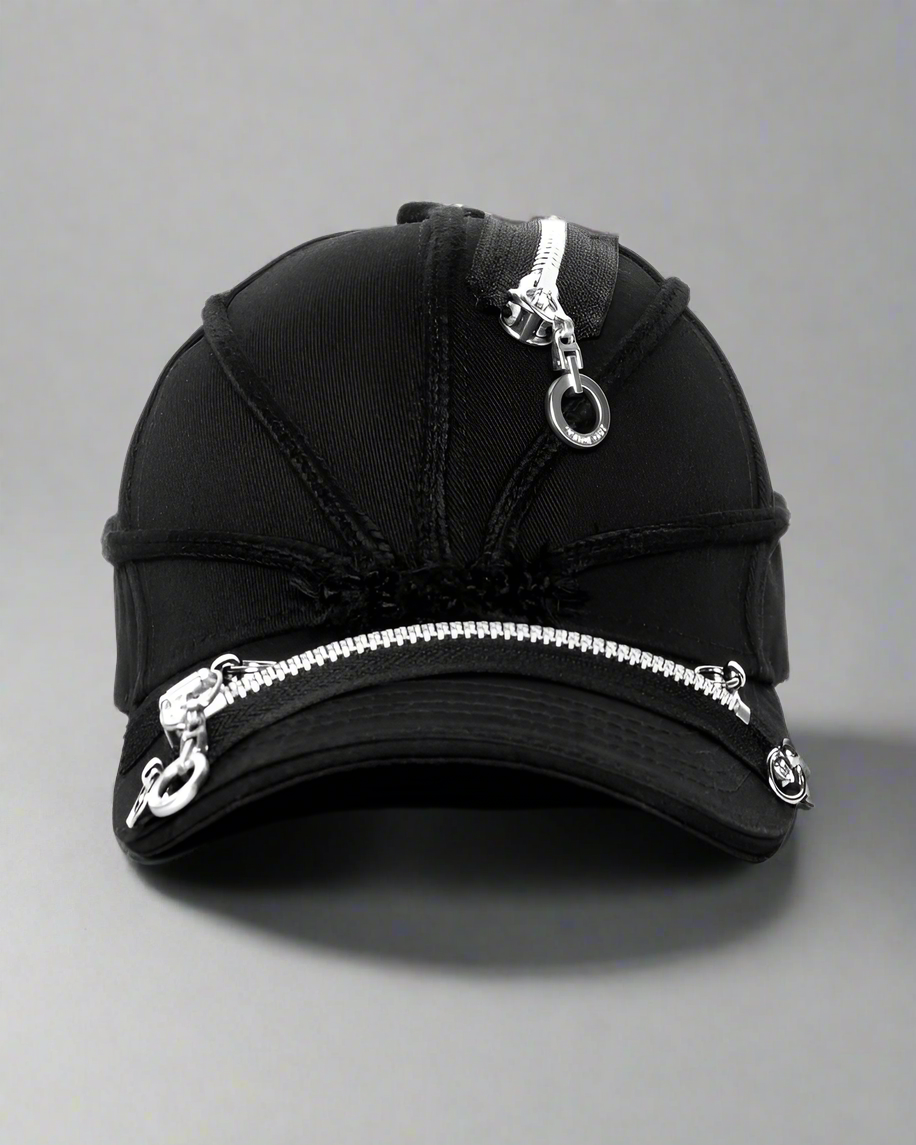 Bold Black Braided Cap