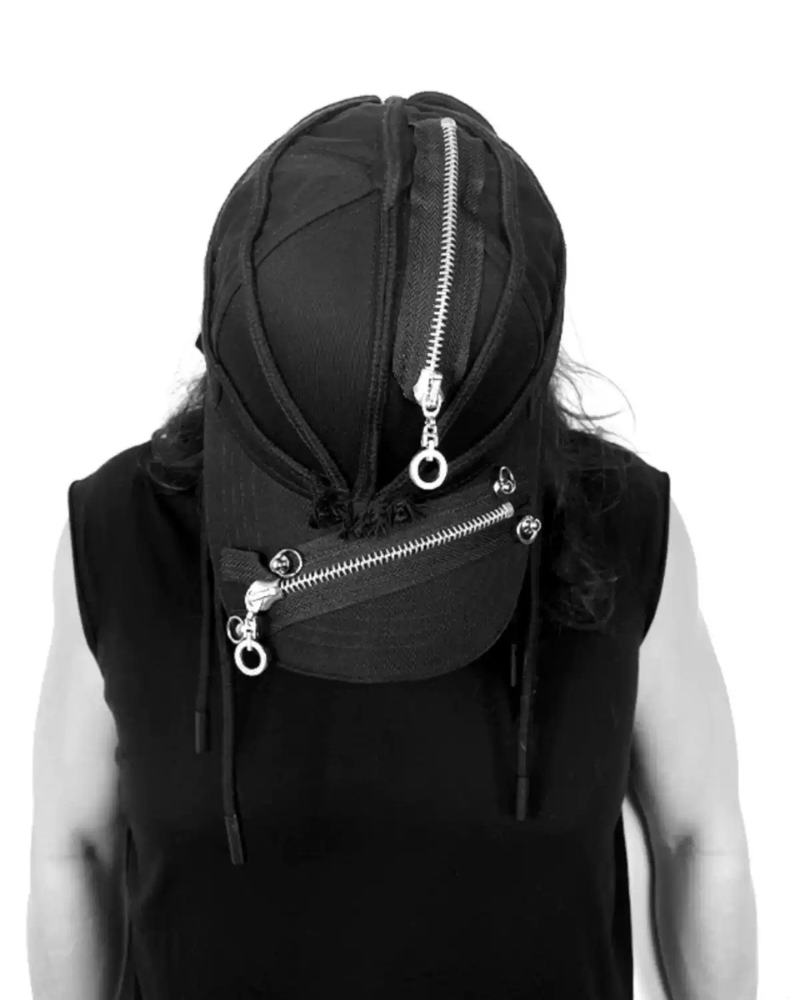 Bold Black Braided Cap
