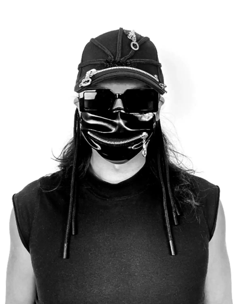 Bold Black Braided Cap