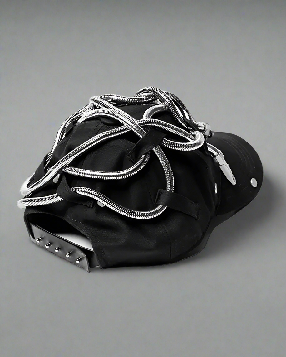 Edgy Snake Chain Cap