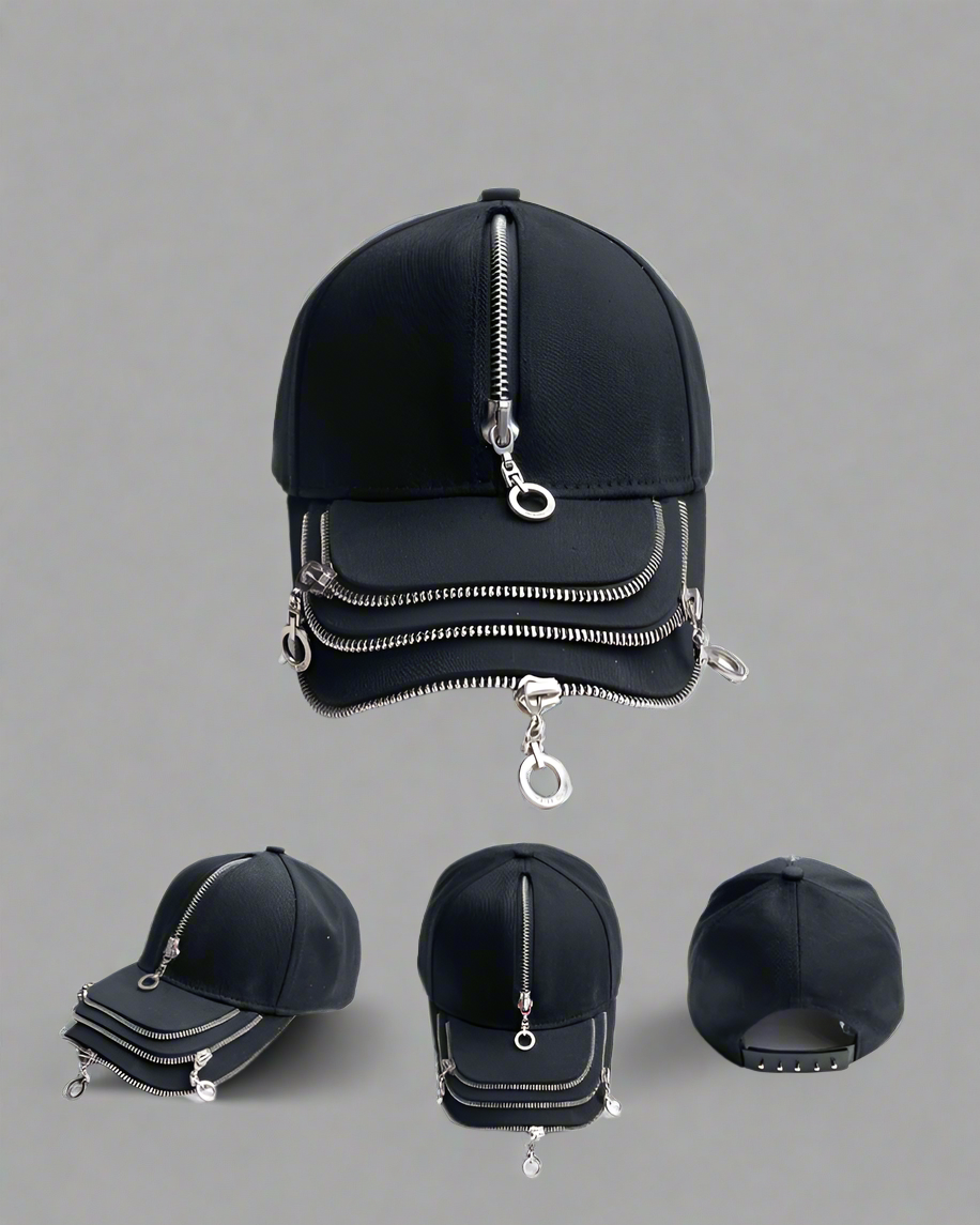 Edgy Zippered Cap for Rebels