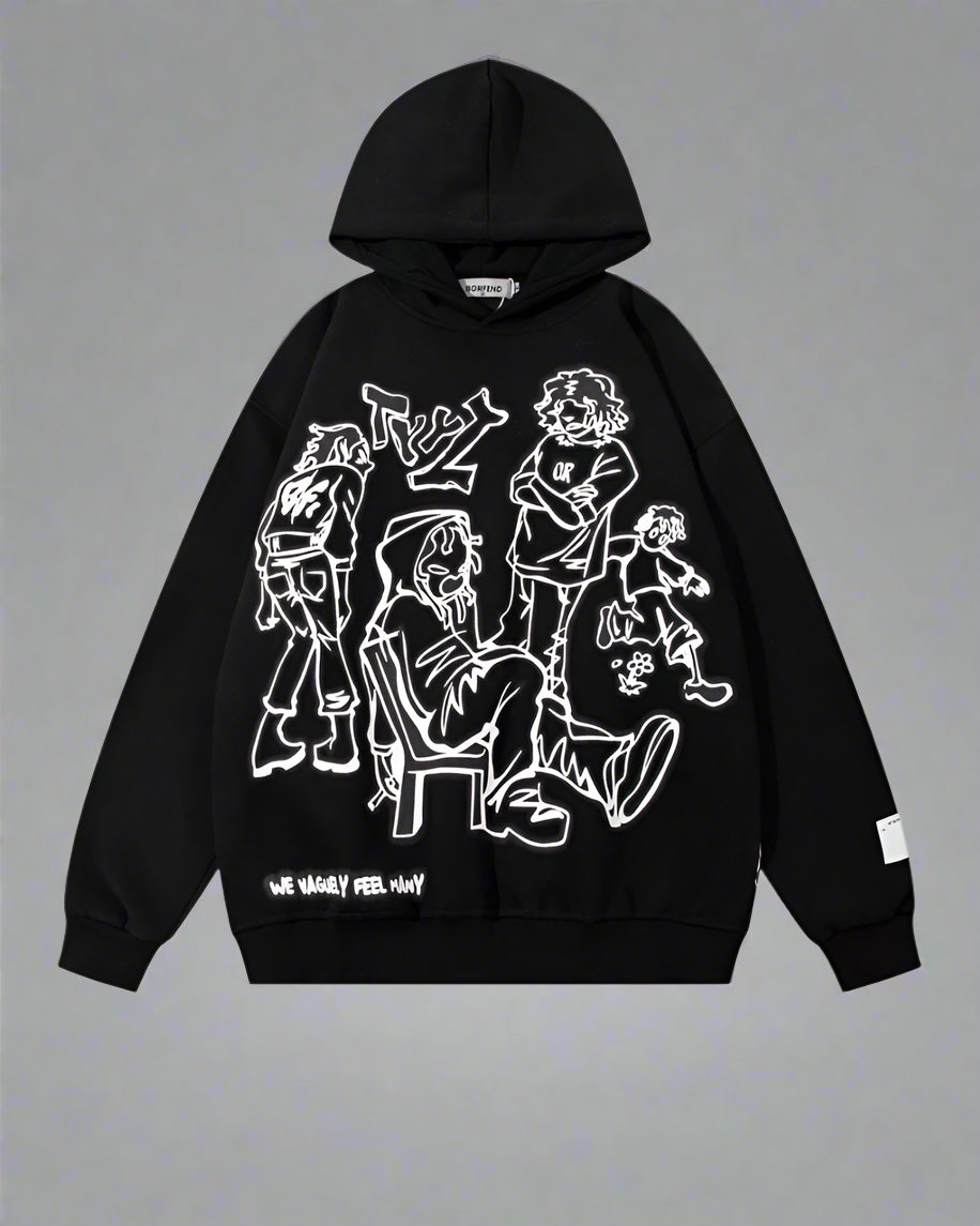 Colorful Cartoon Style Hoodie