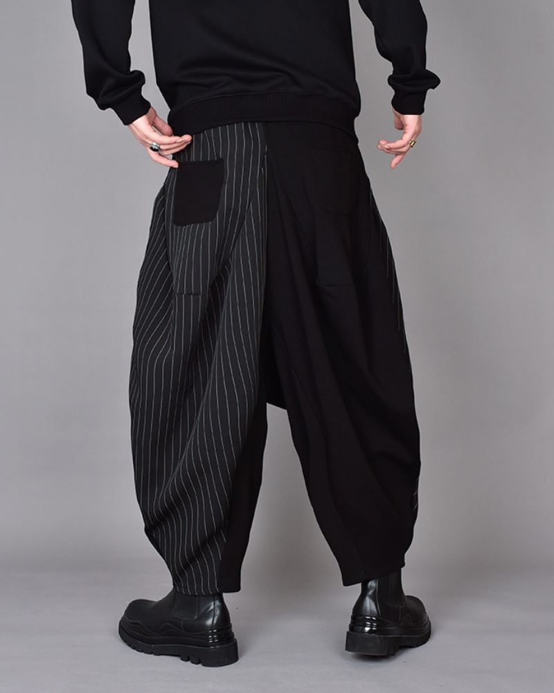 Chic Colorblock Harem Trousers
