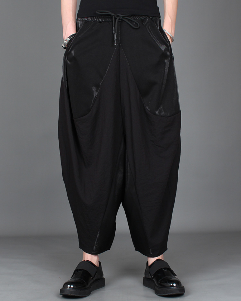 Chic Colorblock Harem Trousers