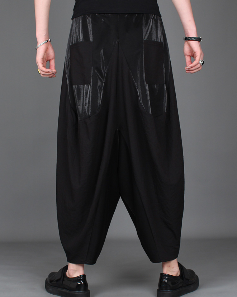 Chic Colorblock Harem Trousers