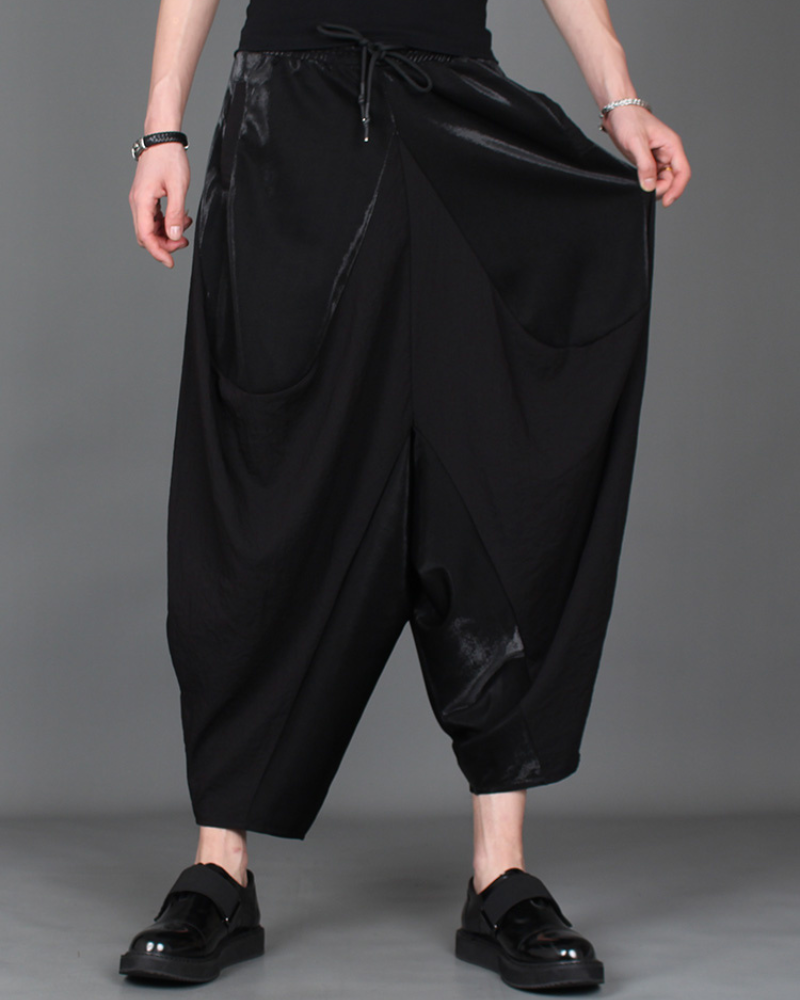 Chic Colorblock Harem Trousers