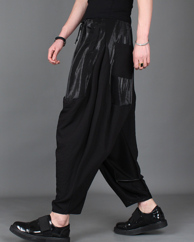 Chic Colorblock Harem Trousers