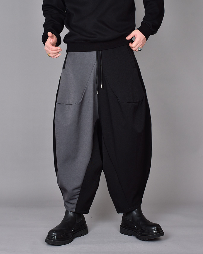Chic Colorblock Harem Trousers