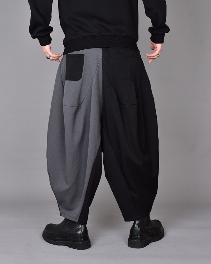 Chic Colorblock Harem Trousers