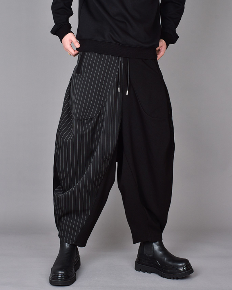 Chic Colorblock Harem Trousers