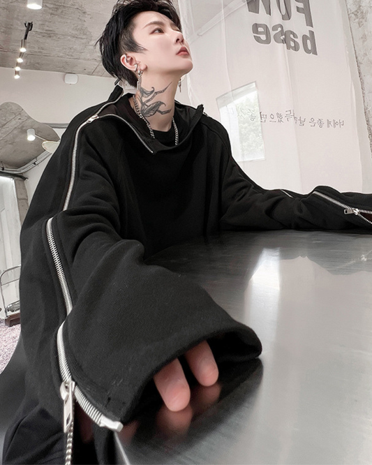 Chic Zip-Up Street Hoodie