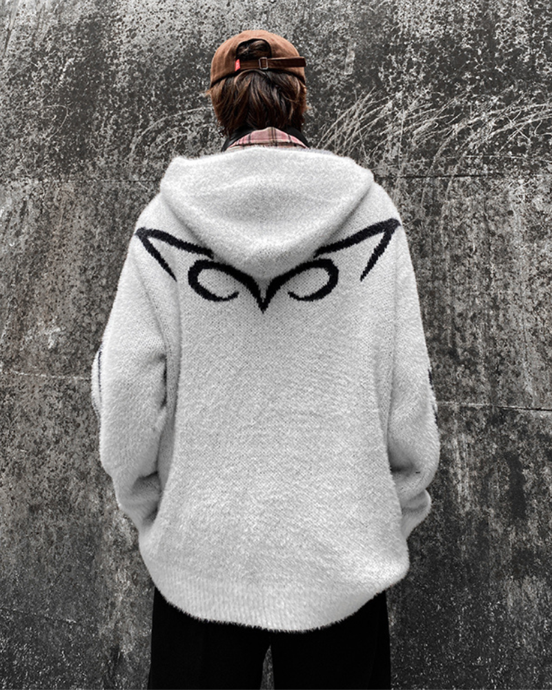Sleek Black Hoodie Cardigan