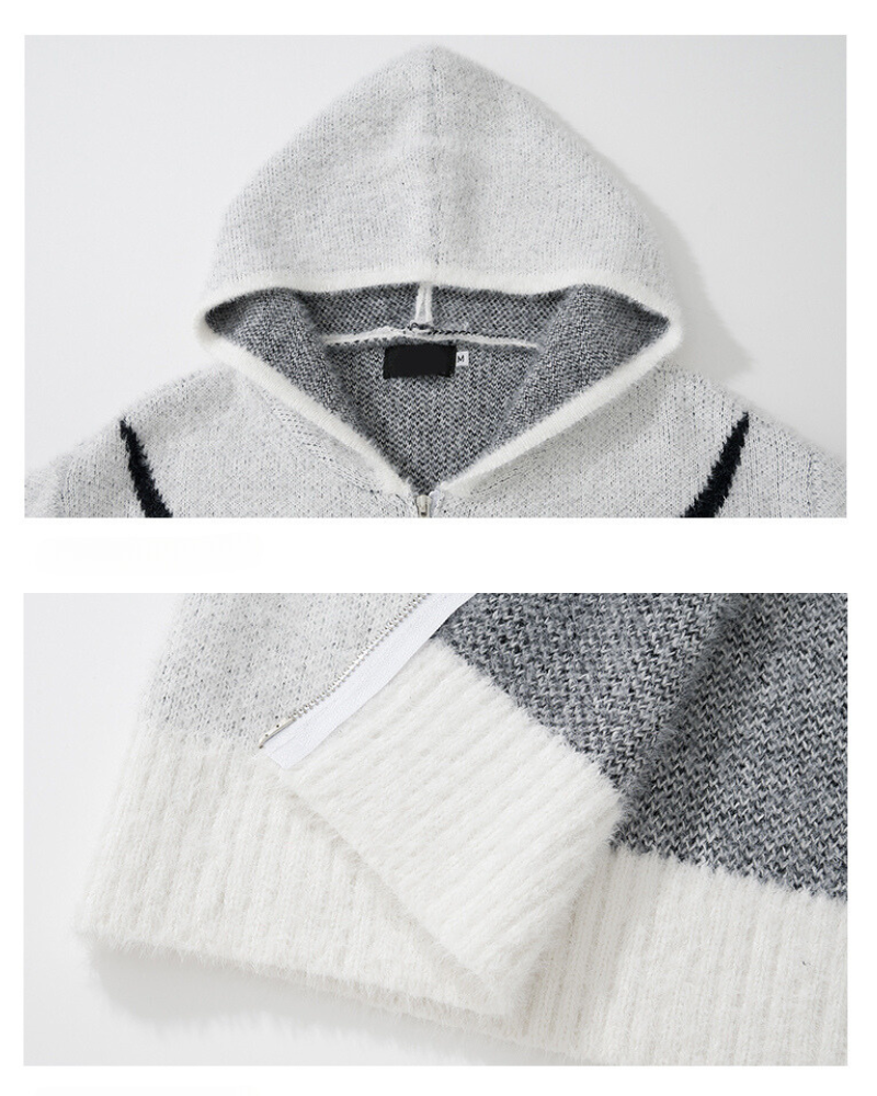 Sleek Black Hoodie Cardigan