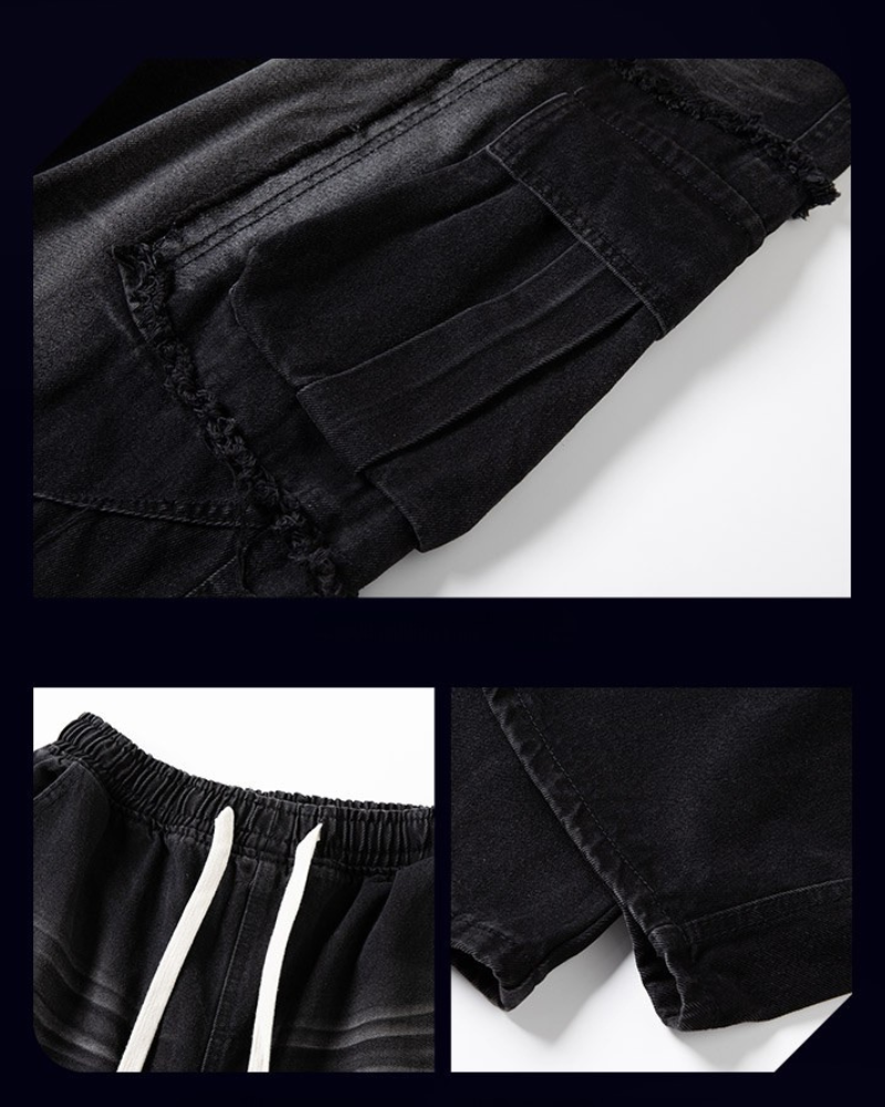 Rugged Style Straight-Leg Jeans