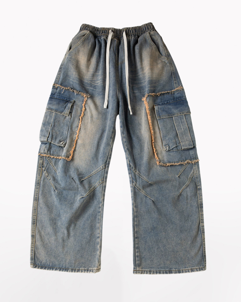 Rugged Style Straight-Leg Jeans