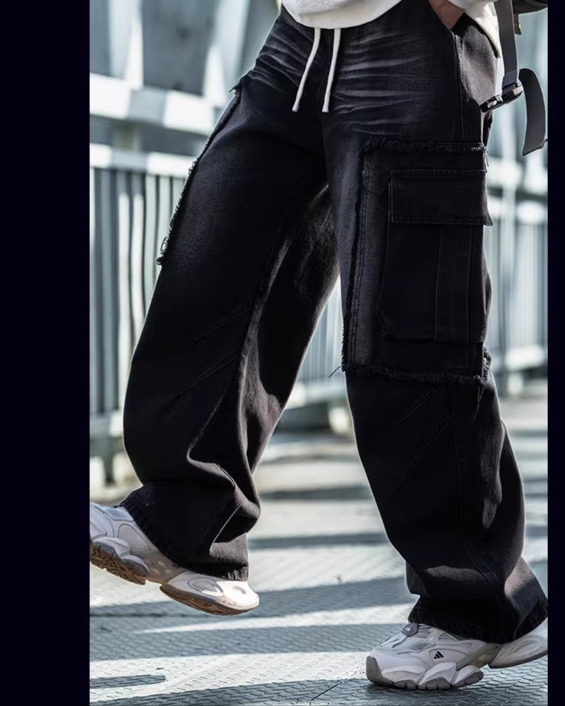 Rugged Style Straight-Leg Jeans
