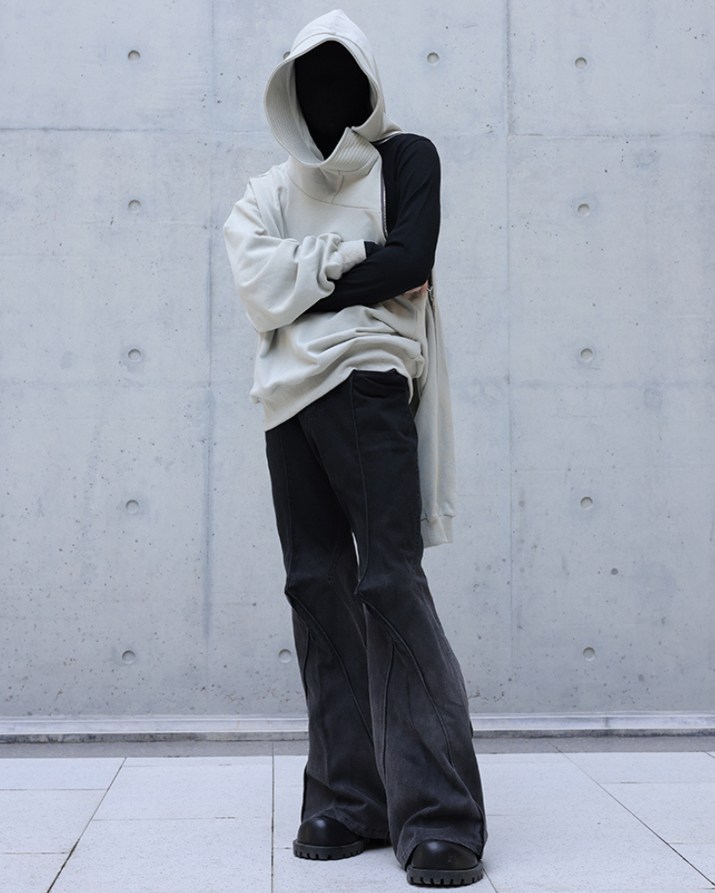 Edgy Asymmetrical Zip Hoodie