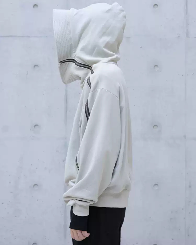 Edgy Asymmetrical Zip Hoodie