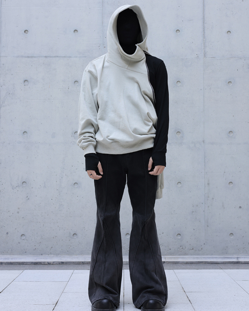 Edgy Asymmetrical Zip Hoodie