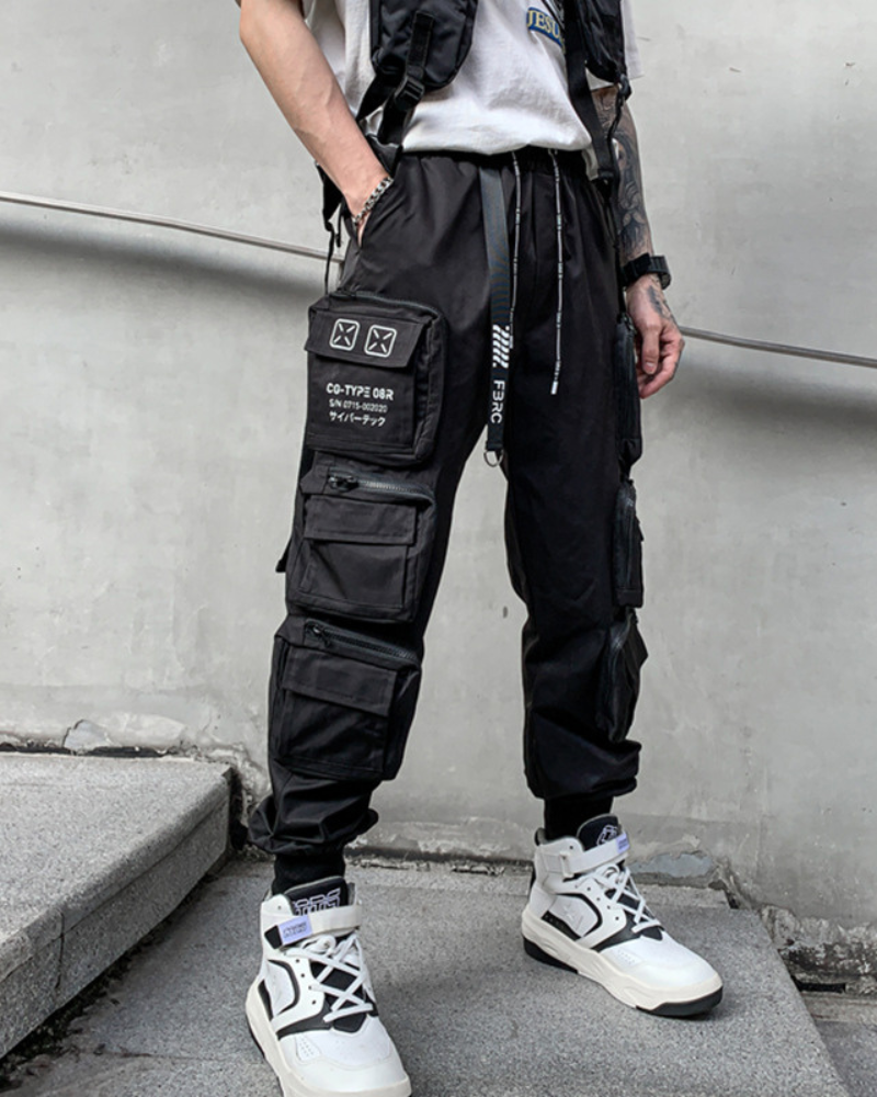 Stylish Black Cargo Trousers