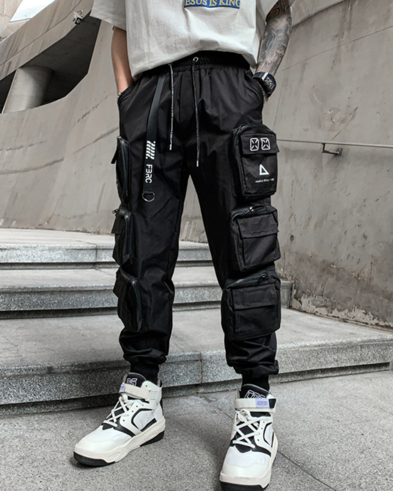 Stylish Black Cargo Trousers
