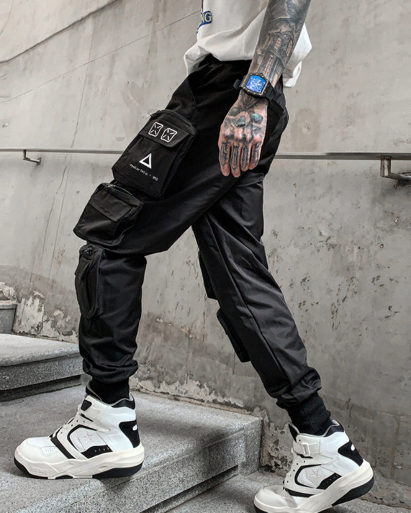Stylish Black Cargo Trousers