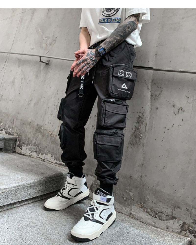 Stylish Black Cargo Trousers
