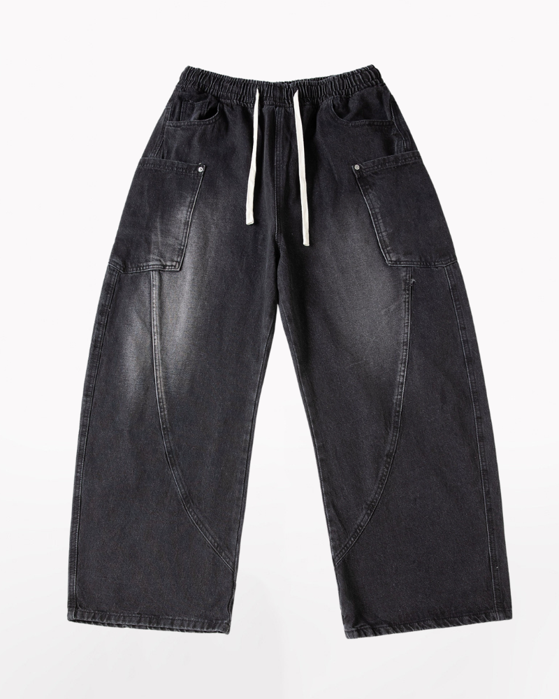 Chic Paneled Straight Leg Jeans