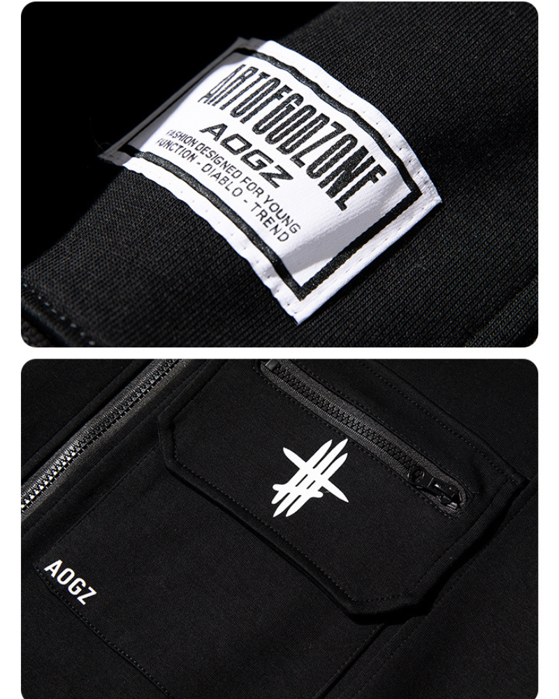 Versatile Zip Techwear Hoodie