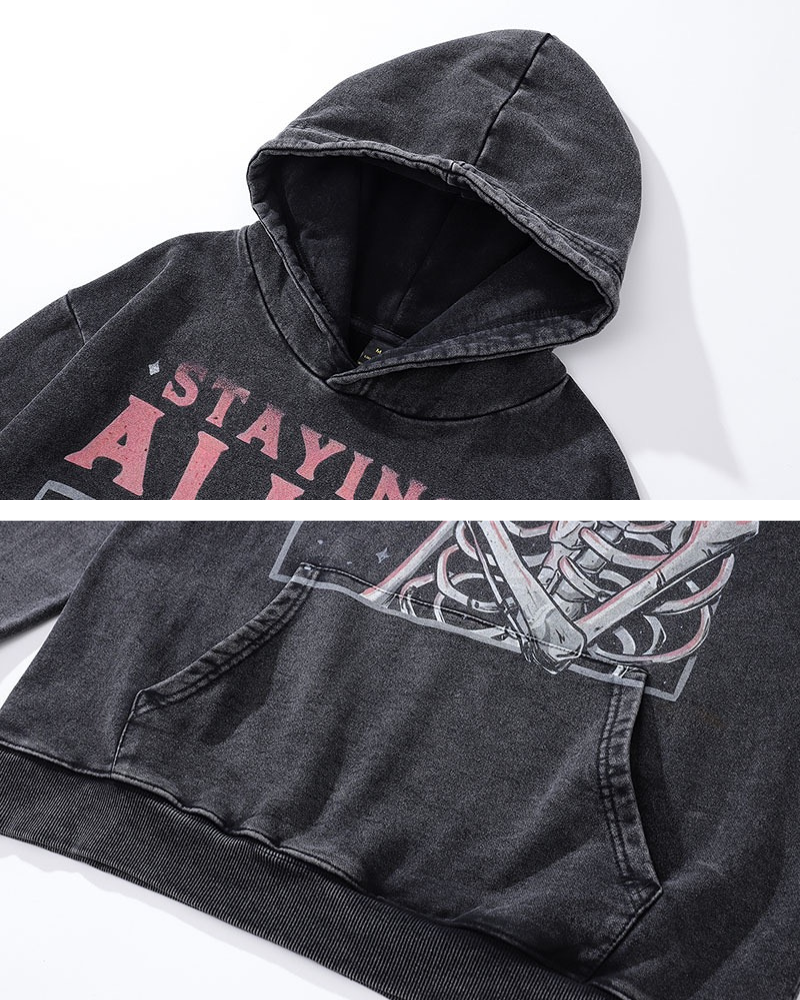 “Edgy Skull Graphic Hoodie”