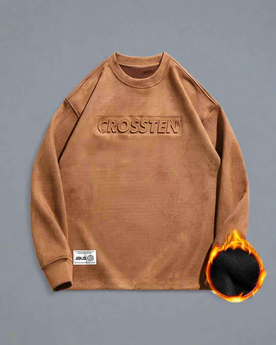 Retro Suede Oversized Hoodie