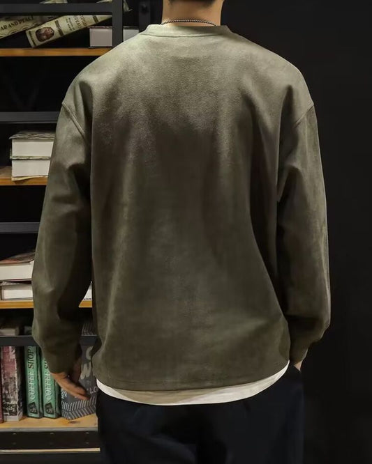 Retro Suede Oversized Hoodie