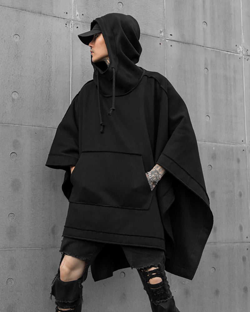 Chic Hooded Batwing Wrap