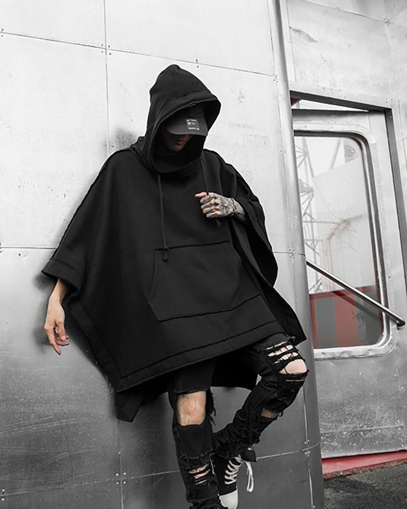 Chic Hooded Batwing Wrap
