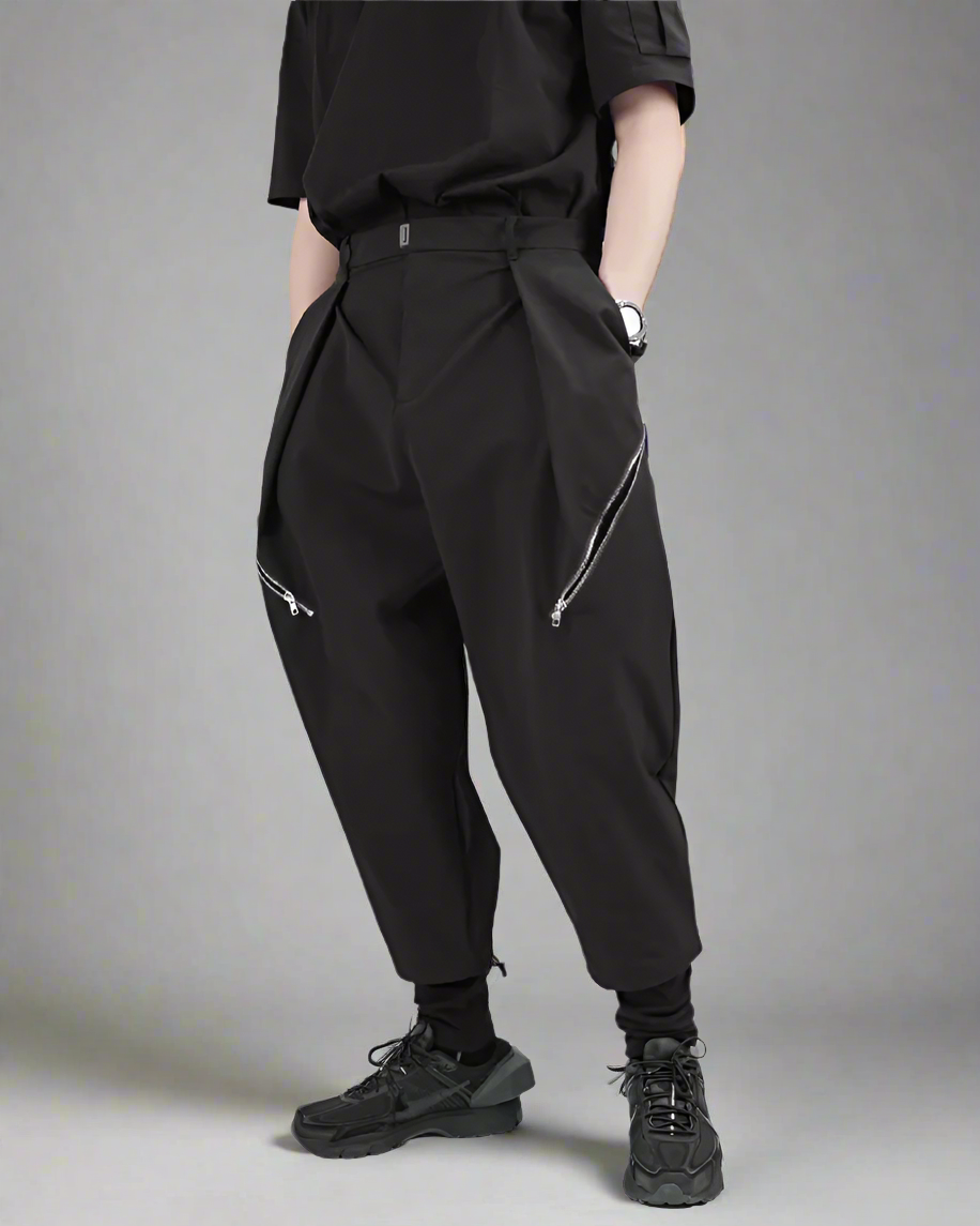Chic Layered Hakama Trousers