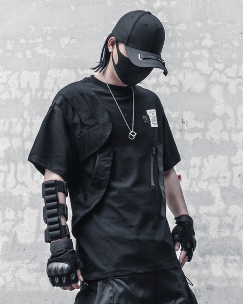 Multi-Style Patchwork Cargo Shirt