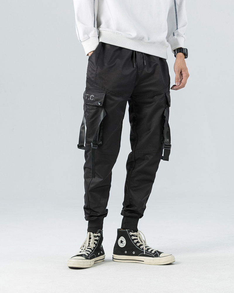 Edgy Black Cargo Trousers