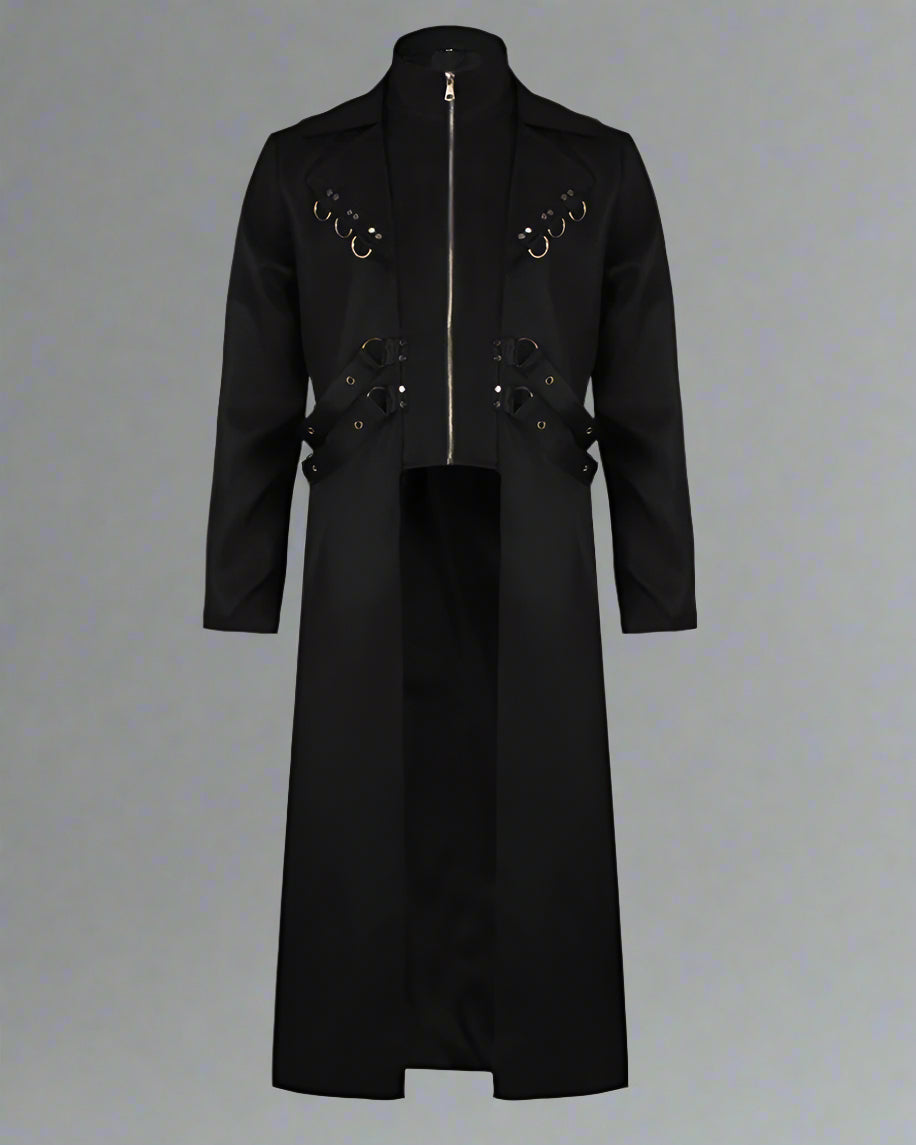 Avant-Garde Long Techwear Coat