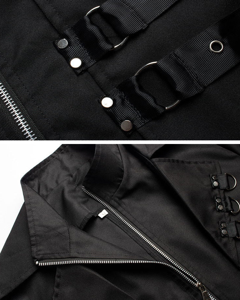 Avant-Garde Long Techwear Coat